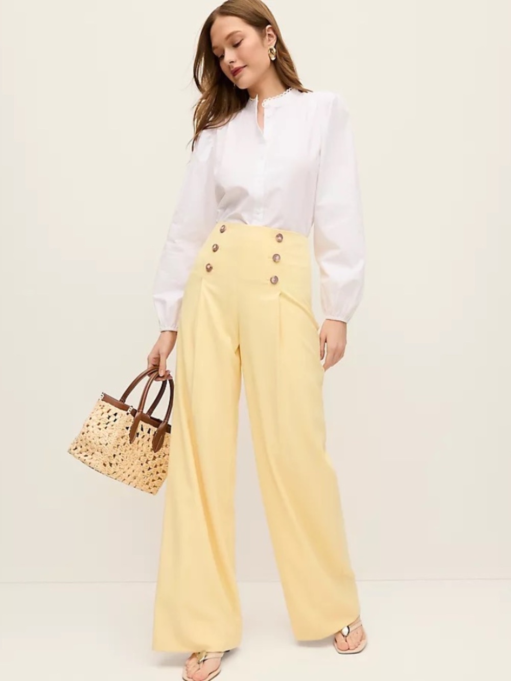 Ann Taylor Yellow Petite 6 Sailor Pants NWT